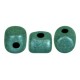 Les perles par Puca® Minos kralen Metallic mat green turquoise 23980/94104